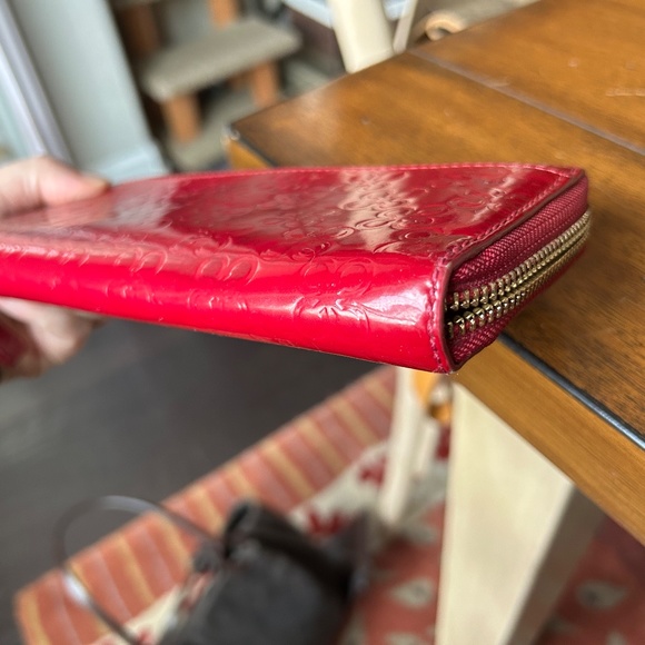 Coach Long Ziparound Patent Leather Red Wallet - Picture 6 of 6